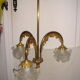 Chandelier bronze 3 tulip glass beginning XX