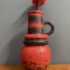 Scheurich vase model 428-26 red and black west germany pottery