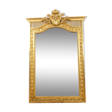 Antique fireplace mirror Napoleon III gilt wood nineteenth 98x146cm