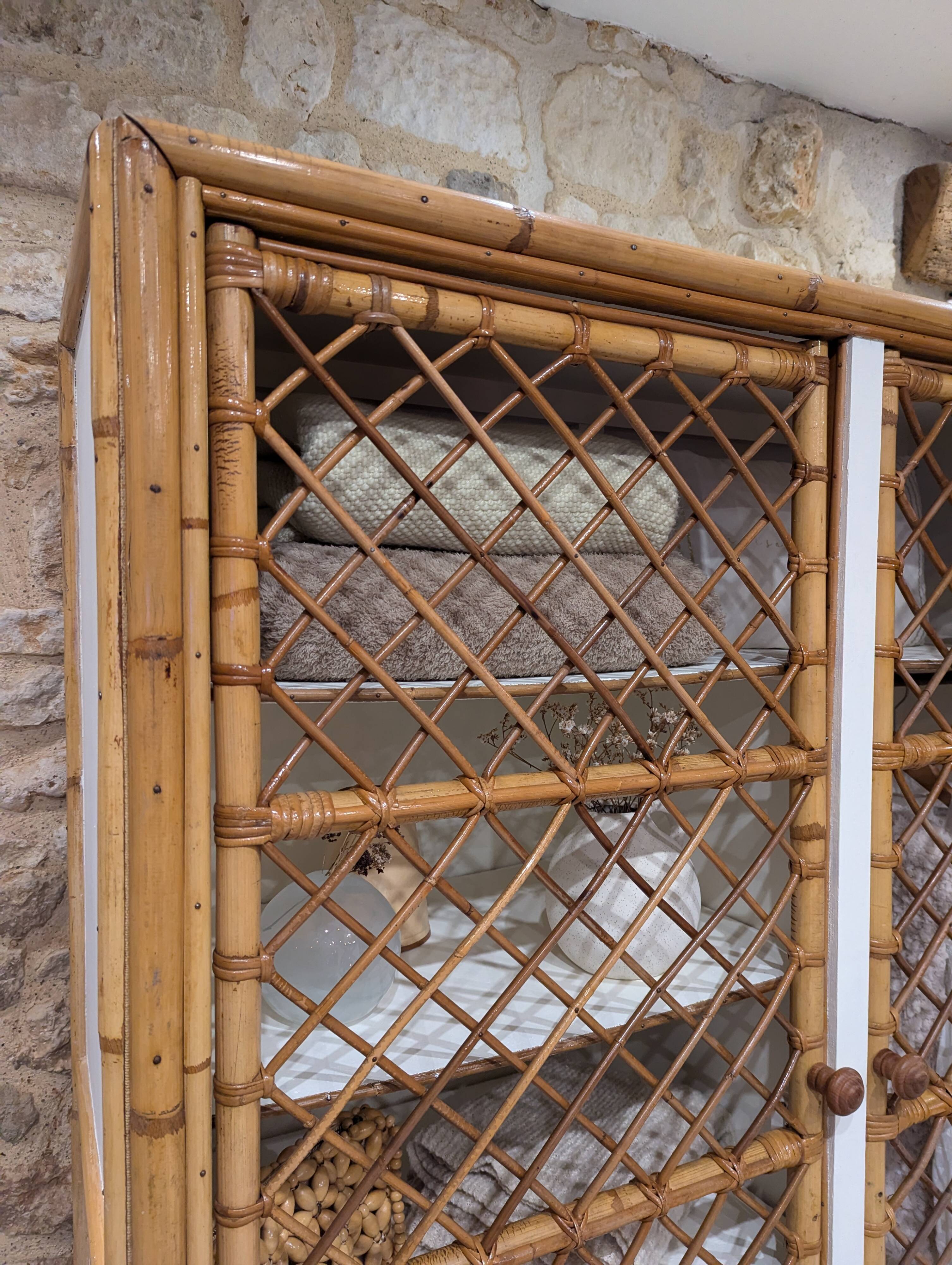 Rattan wardrobe