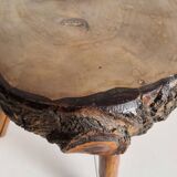Stool Sofa tip brutalist brutalist log vintage wood