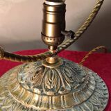 bronze and brass lamp tiffany style glass lampshade 38x32 inter on socket