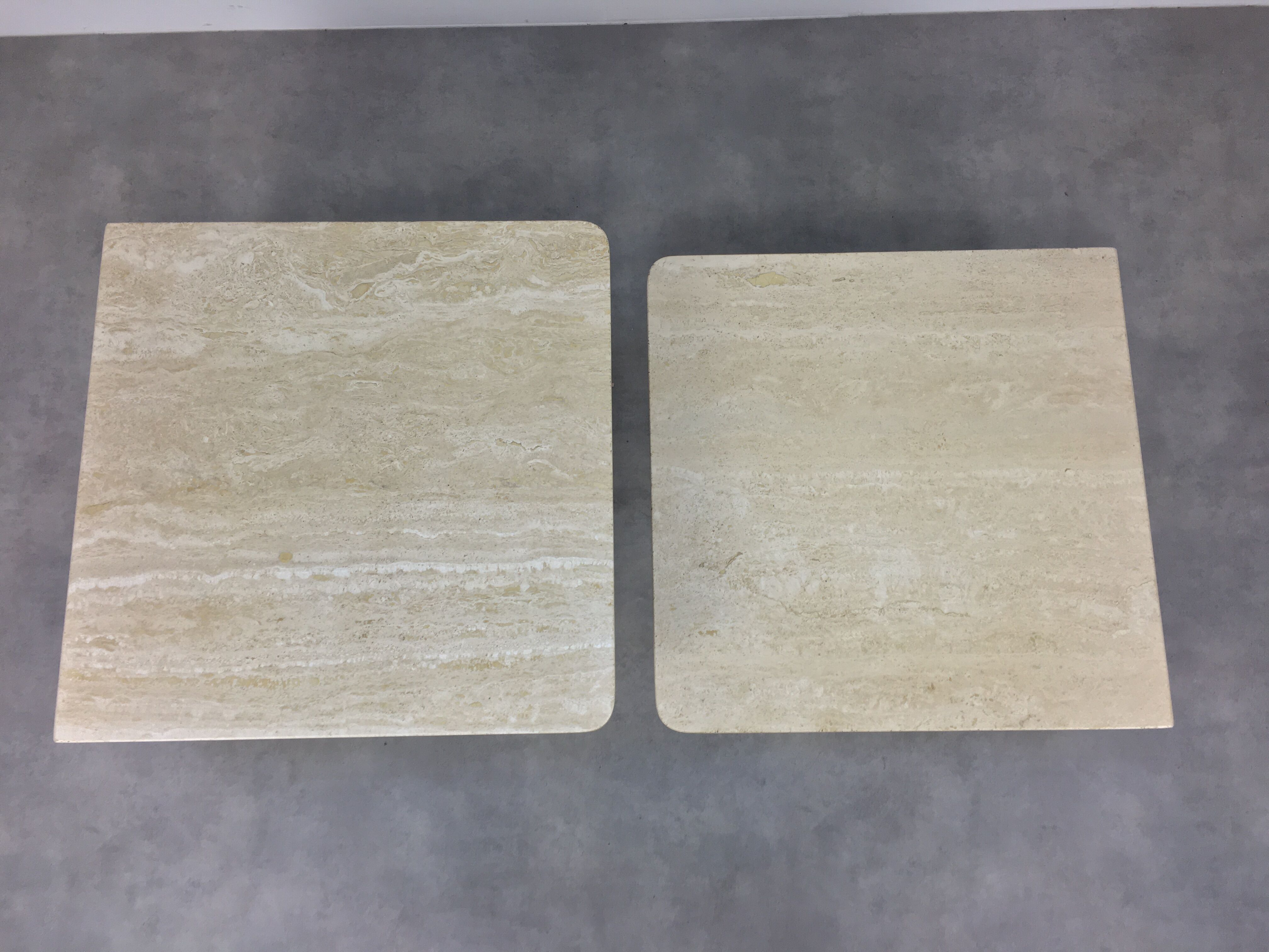 Travertine coffee table set, sofa tips