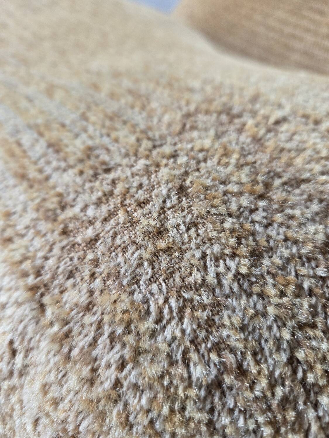 Beige velvet armchair