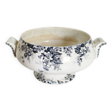 Antique Saint Amand earthenware salad bowl or soup tureen, Marie-Louise model