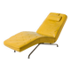 Mid Century / Modernist / Bauhaus Style  Chaise in yellow leather / chrome