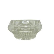 Salt cellar, Art Deco, transparent glass, Ząbkowice, Poland, 1930s.