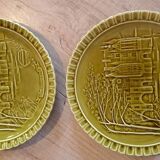 Gien earthenware cheese or dessert service
