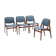 4 Danish Dining Chairs by Arne Vodder Model Ella 1960s