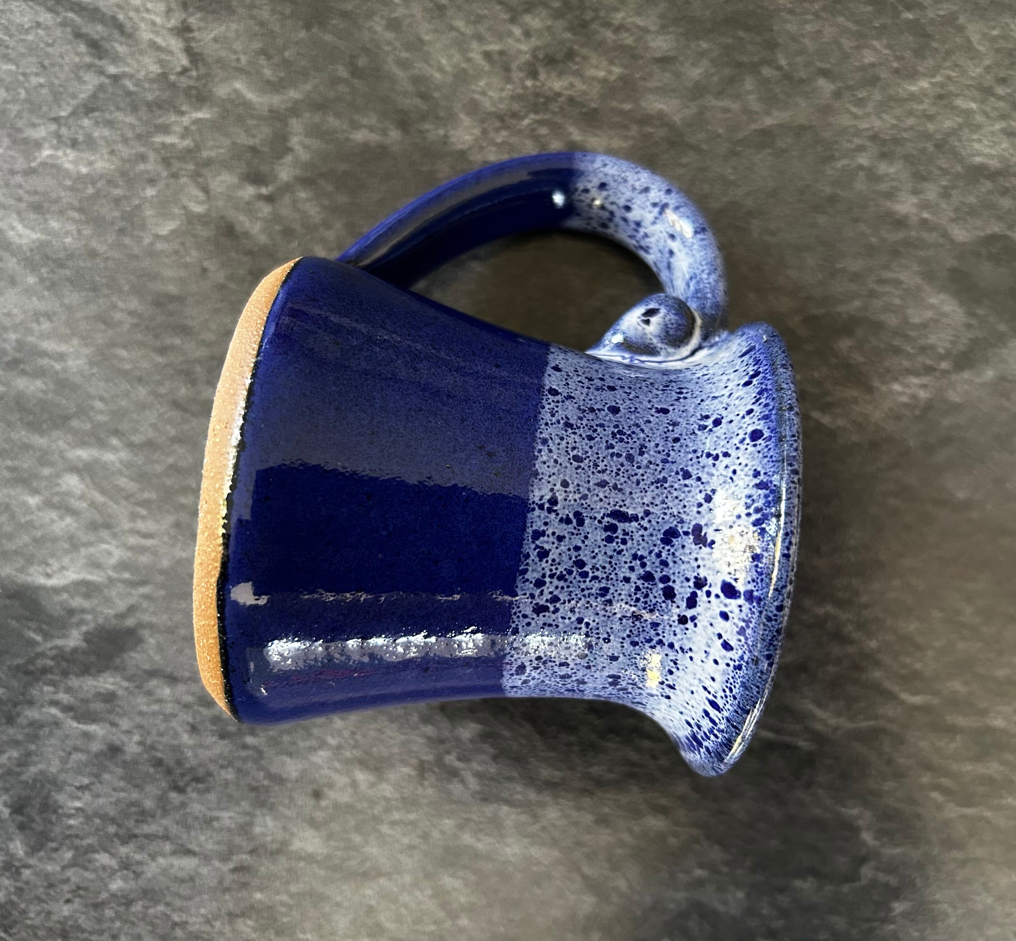 Small enamelled earthenware milk jug