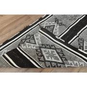 1970s Vintage Turkish Handmade Wool Cotton Gray Kilim Runner Rug 60x152