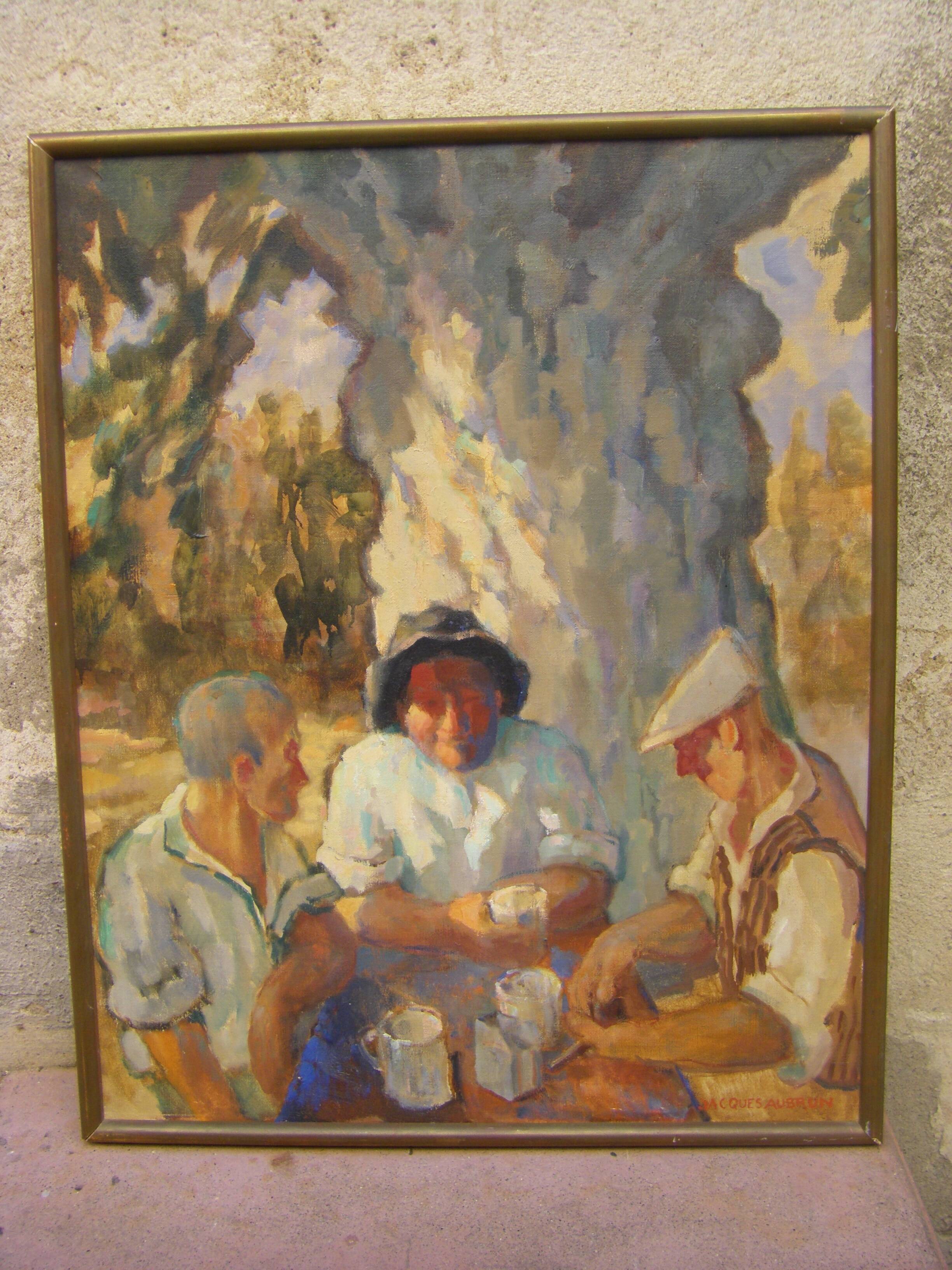 Painting "drinkers in the sun"