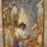 Painting "drinkers in the sun"