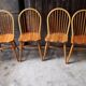 Série de 4 chaises à barreaux