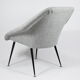 Fauteuil Eva, restauré, années 1960, gris