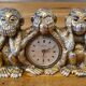 Clock / alarm clock vintage lancel model "the three monkeys of wisdom" very rare!
