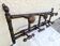 Antique wall coat rack, wooden turned bamboo, bistro 1900.