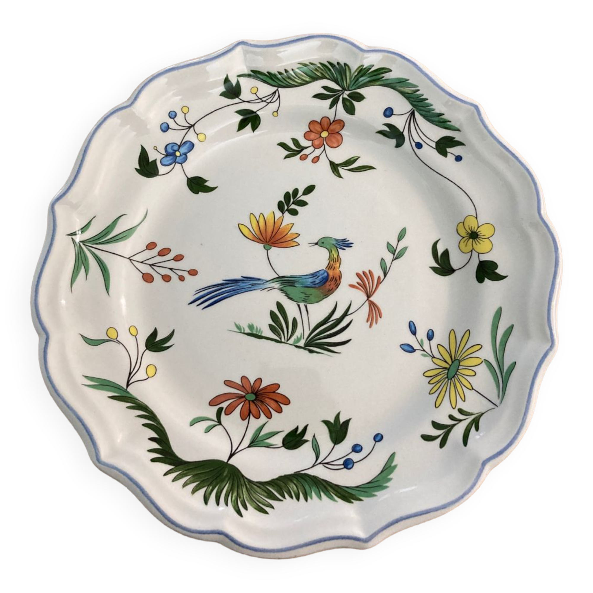 Gien Birds of paradise dessert plate