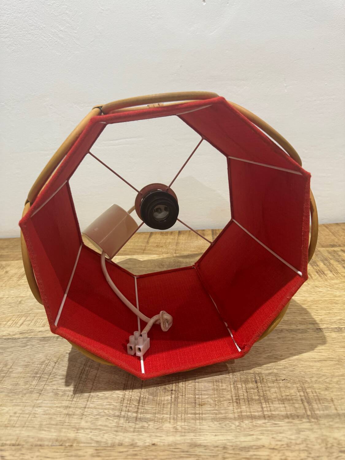 Vintage rattan pendant light