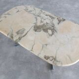 Table basse vintage | tableau | marbre | suède (2)