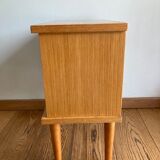 Vintage bedside table pencil feet
