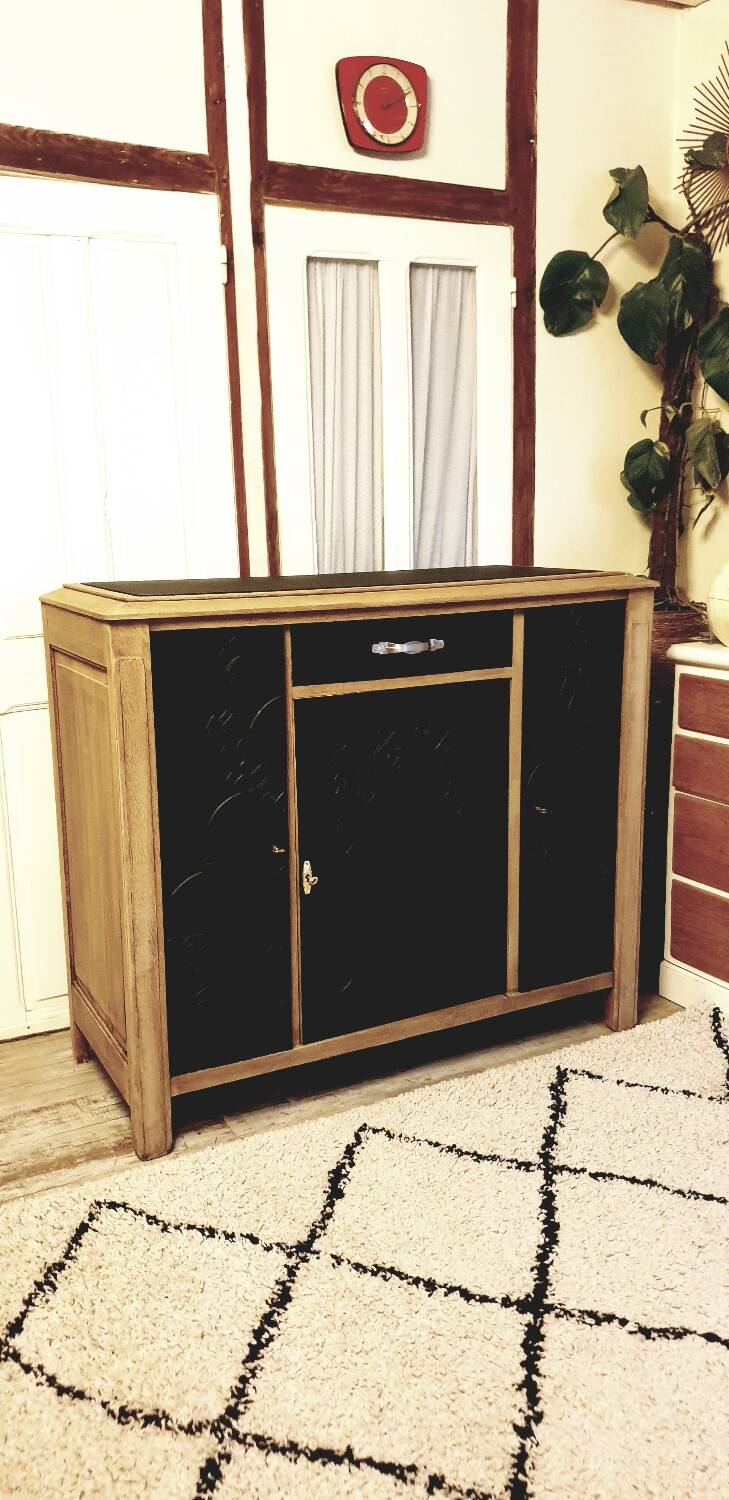 Art deco sideboard in solid oak