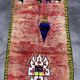 Moroccan boujad peach carpet - 124 x 222 cm