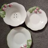 Dish drainer + 2 Silea Barbotine porcelain plates