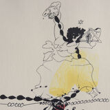 Vintage Color Lithograph by Carl Fredrik Reuterswärd, Abrakadabra, 1990