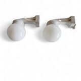 2 x Porcelain Wagenfeld wall lamp no. 4300 for Lindner / 1950s