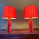 Pair of ceramic table lamps by Uno and Östen Kristiansson by Luxus