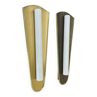 Set of 2 large 37 cm honeycomb theatre wall light elements, Germany, 1950