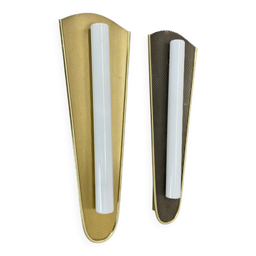 Set of 2 large 37 cm honeycomb theatre wall light elements, Germany, 1950