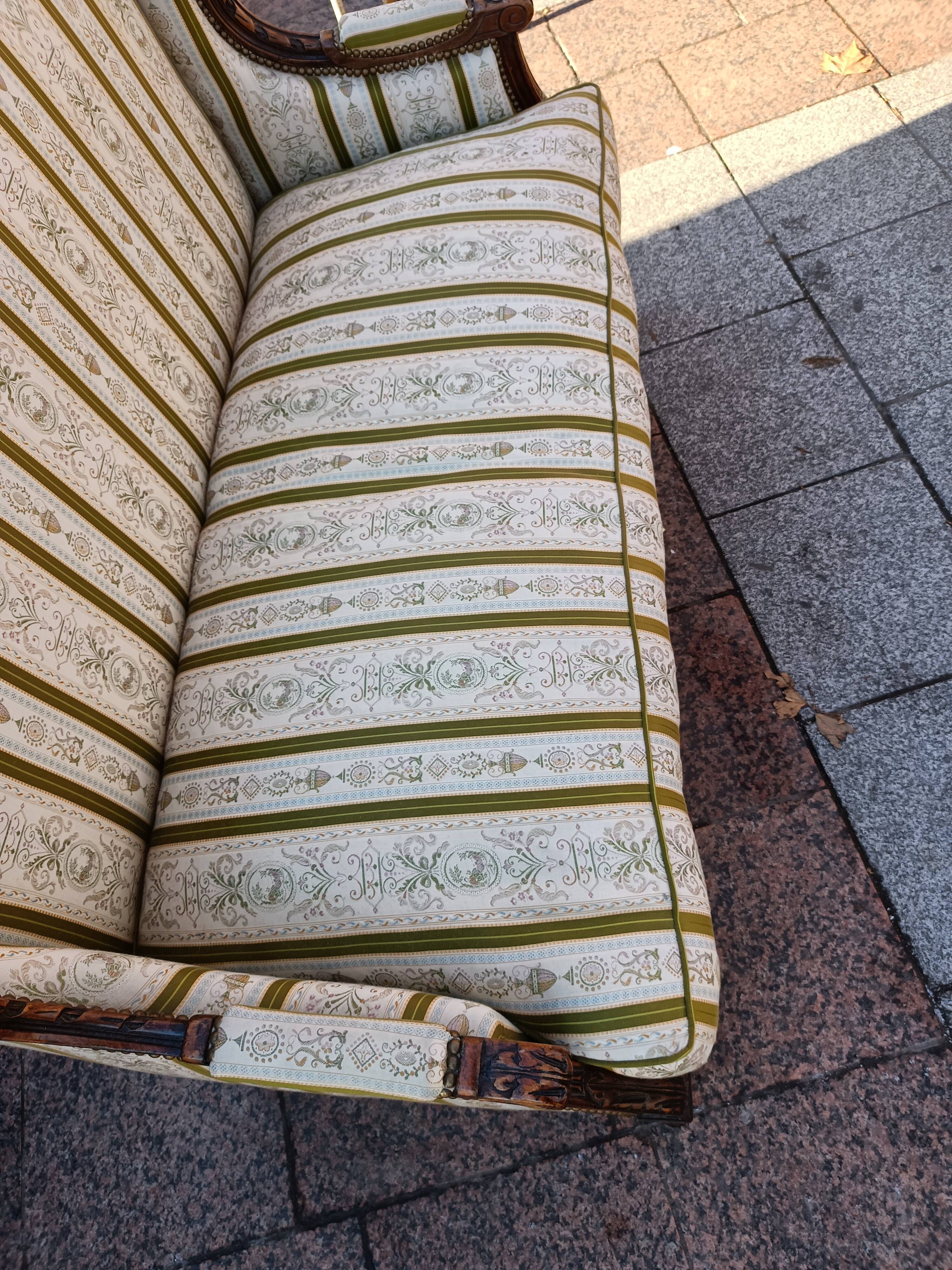 Sofa sofa old style louis xvi 2 places with cushion