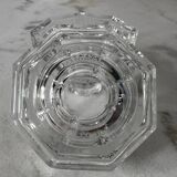 Set of 2 octagonal glass candle holders France