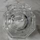 Set of 2 octagonal glass candle holders France