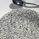 10 Grey-Black Speckled Dessert Plates