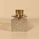 Vintage antique candle holder in molded and gilded glass