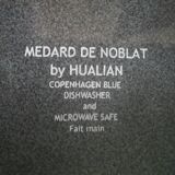 Rare Set 3 Coffee Cups and Saucers Médard De Noblat By Hualian Copenhagen Blue new condition