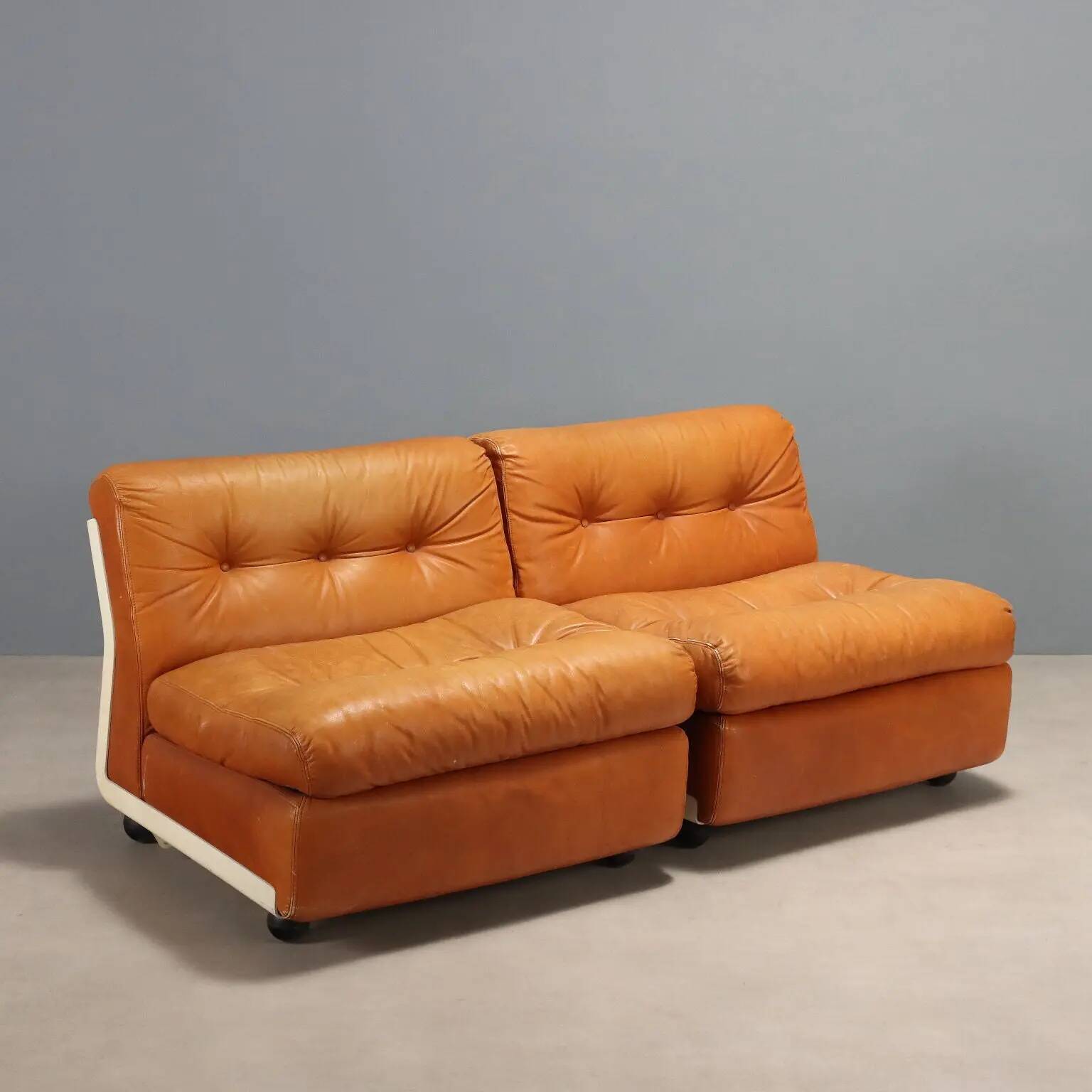 Fauteuils Amanta B&B vintage design Mario Bellini Italie années 1970