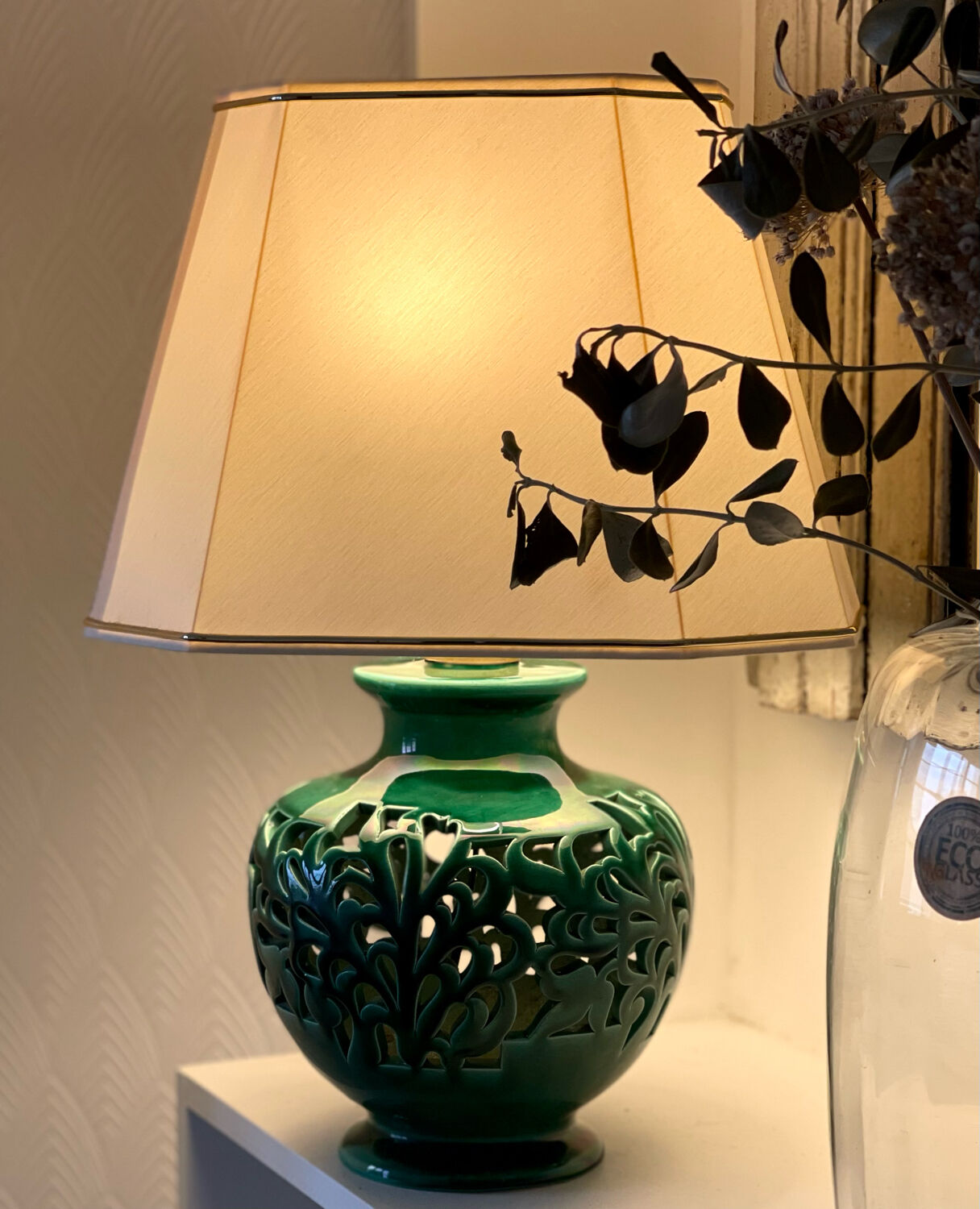 Antique ceramic lamp