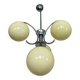 Lampe suspendue chromée art déco