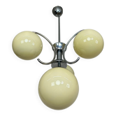 Lampe suspendue chromée art déco
