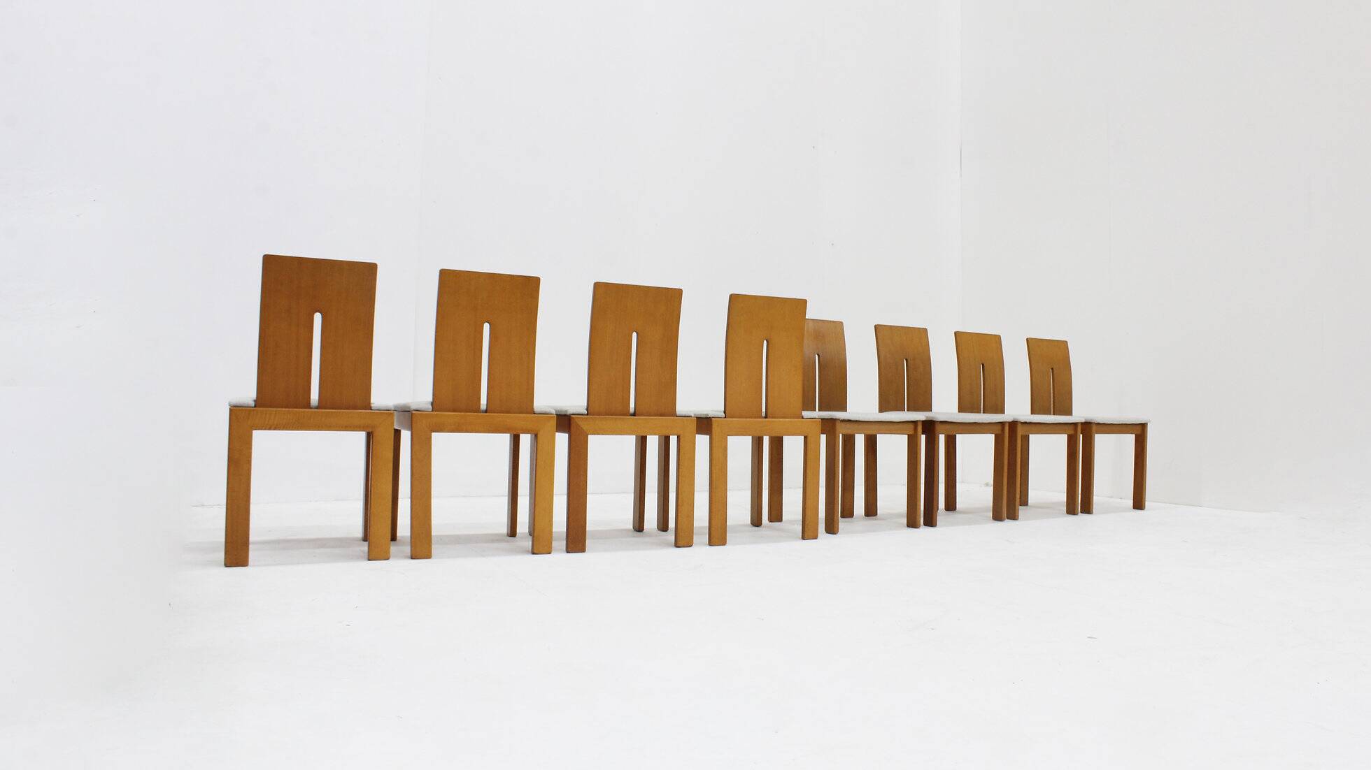 Vintage Italian dining room chairs set of 8