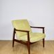 GFM-64 armchair, design by Edmund Homa from the 70s, yellow lemon lime