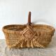 Old basket in woven wicker