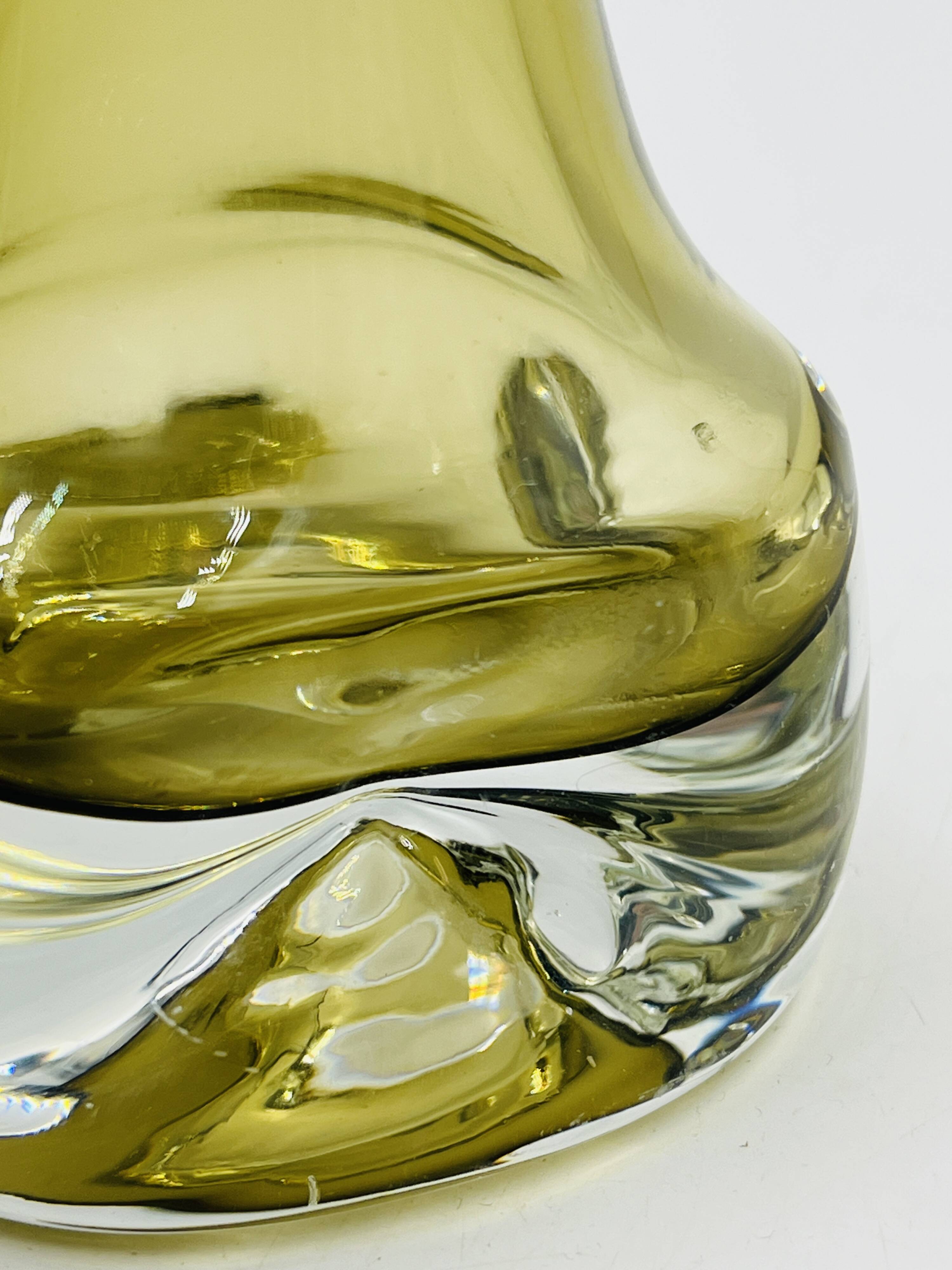 Soliflore Ingrid Glas design Kurt Wokan vert olive