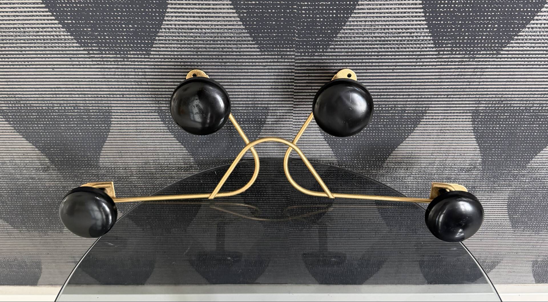 Vintage wall coat rack "Moustache" – 100% Steel – Fully res