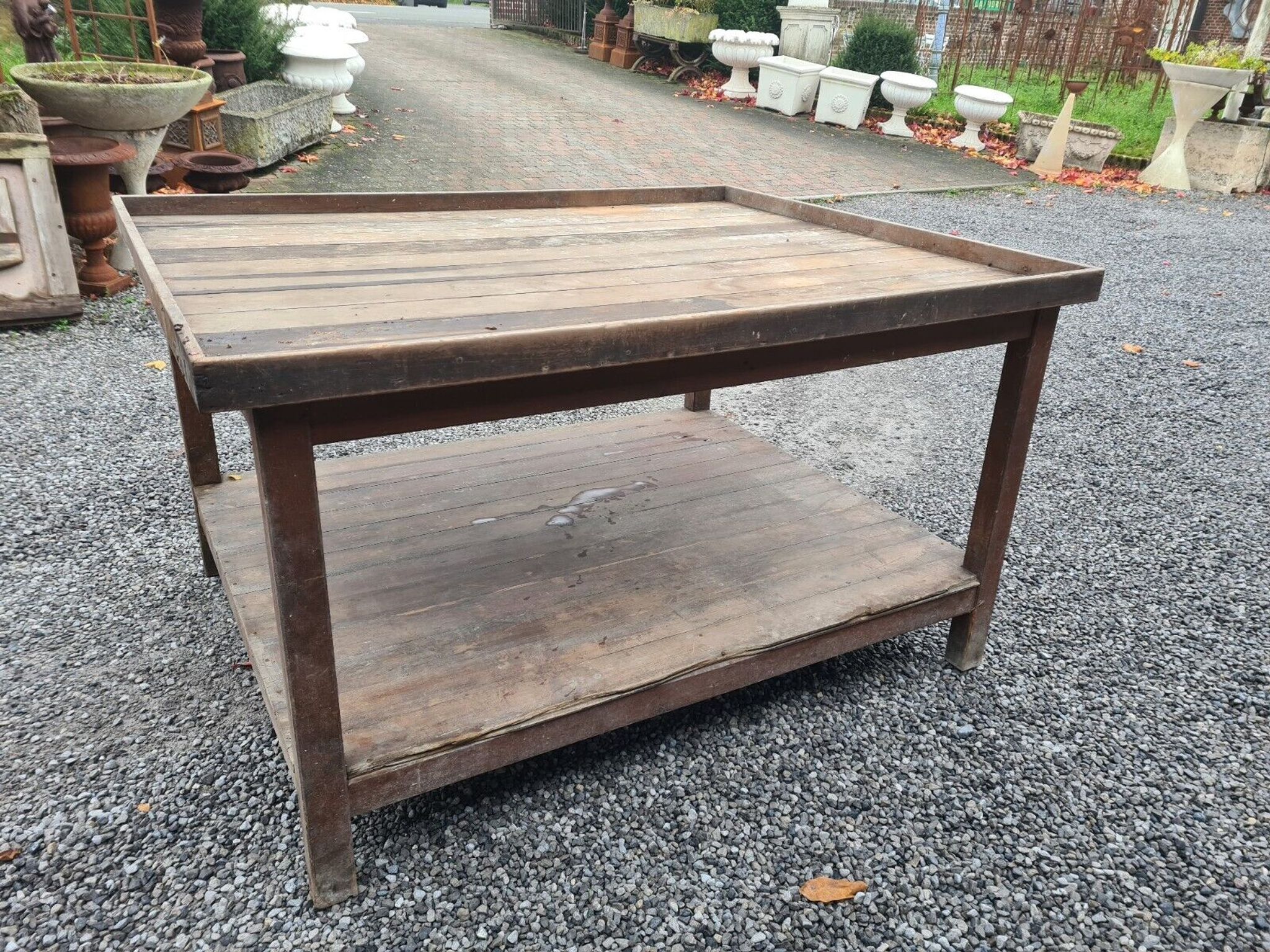 Table à doubles plateaux en sapin
