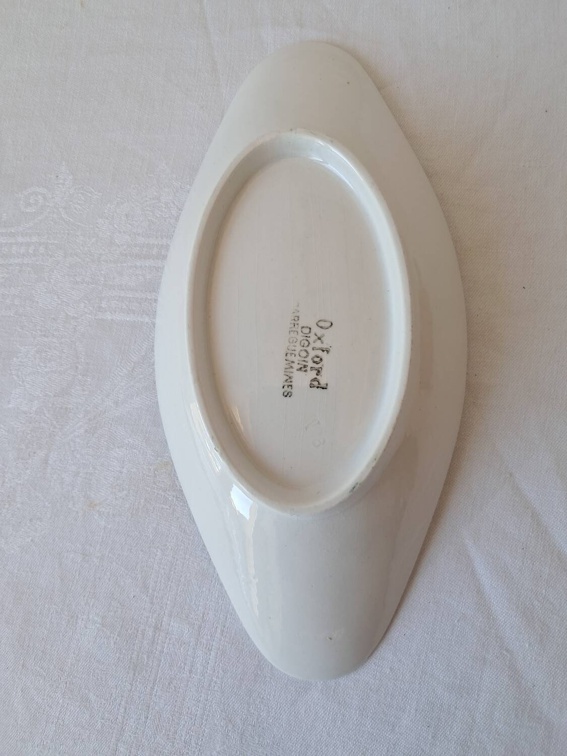 Digoin Sarreguemines Oxford model ironstone dish